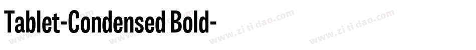 Tablet-Condensed Bold字体转换